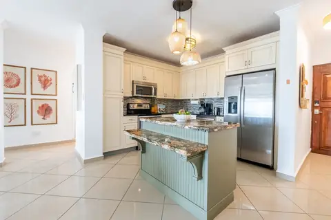 Kitchen island + pendants — Penthouse El Mirador, Isabela, Puerto Rico