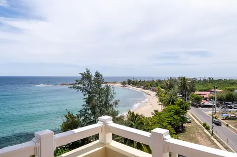 Beach and coastline view from the balcony — Penthouse Vista Del Mar oceanfront rental in Isabela, Puerto Rico